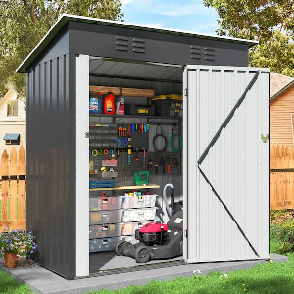 VIWAT 5 ft. W x 3 ft. D Metal Outdoor Storage Shed with Lockable