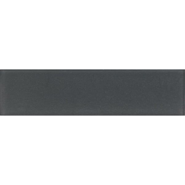 Apollo Tile (Sample) Wall Tile Dark Gray 3-in x 12-in Matte Glass Subway Wall Tile