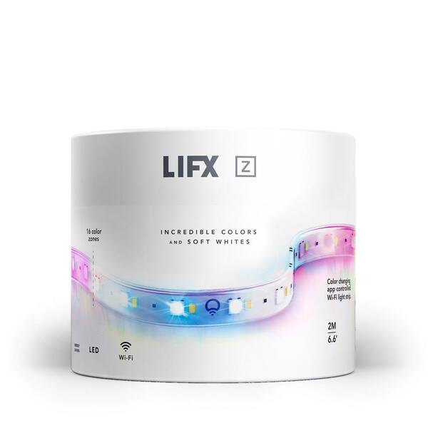 Lifx 6 6 Ft Starter Kit Wi Fi Smart Connected Led Strip Light Lzhc2m1usuc07 The Home Depot