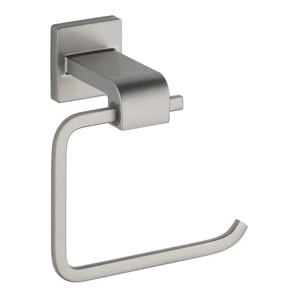 Delta Ara Wall Mount Open Square Toilet Paper Holder Bath Hardware Accessory in Stainless Steel