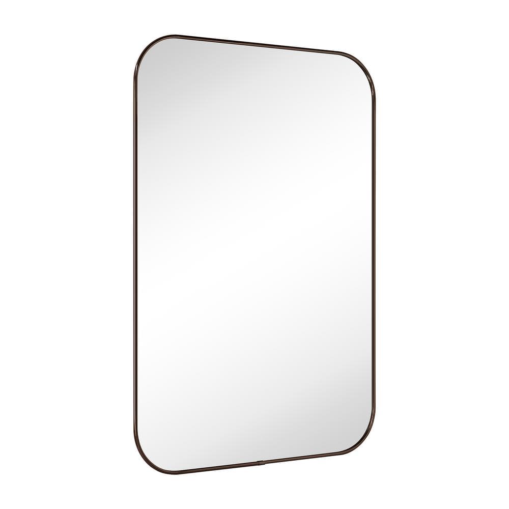 Lucia 24 in. W x 36 in. H Rounded Rectangular Framed Wall Mounted Bathroom Vanity Mirror in Oil Rubbed Bronze price history on PriceWatchPro