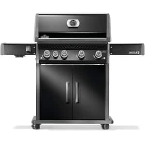 Rogue PRO 525 Propane Gas Grill with Infrared Side Burner, 4-Burners, Black