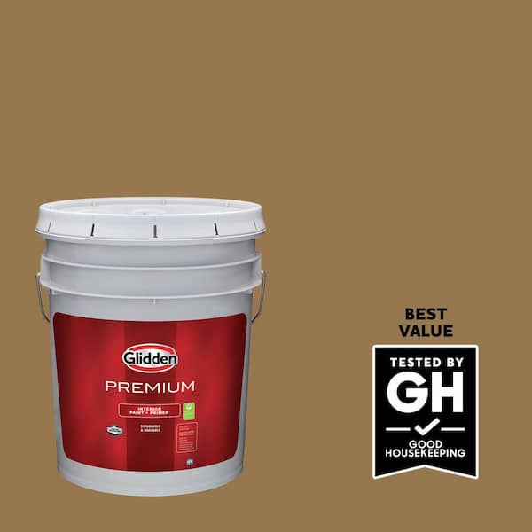 Glidden Premium 5 gal. PPG1092-7 Weathered Wicker Flat Interior Latex Paint
