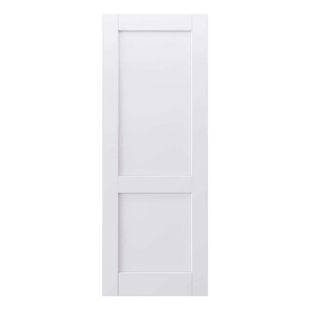30 in. x 80 in. White 2-Panel Blank Solid Core Composite MDF Wood Primed Interior Door Slab for Pocket Door price history on PriceWatchPro