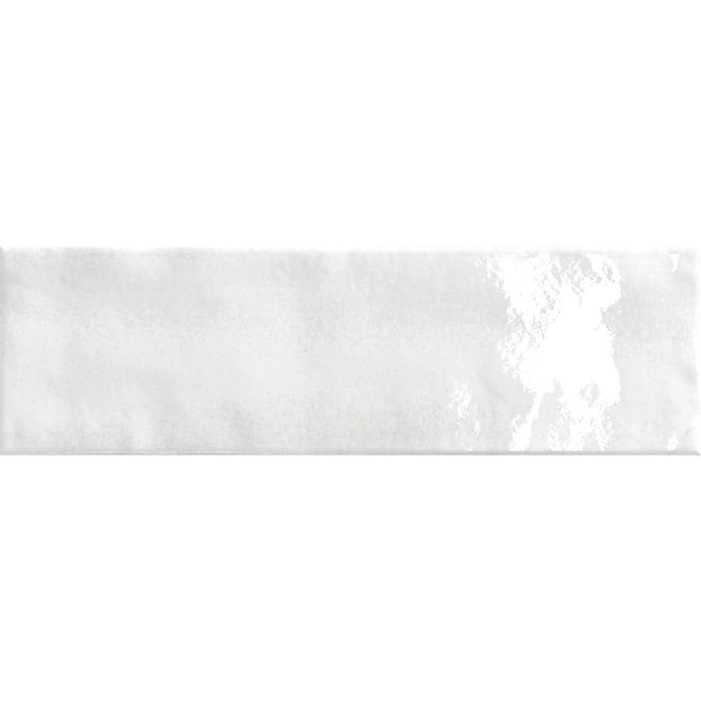 Lily White Glossy Porcelain Subway Wall Tile 3x10