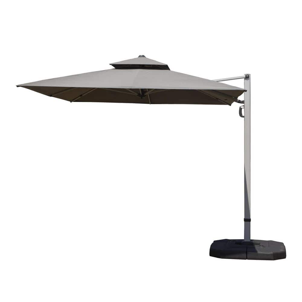 9 ft. X 11 ft. Rectangle Cantilever Patio Umbrella with Center Pole in Gray (Base Not Included) price history on PriceWatchPro