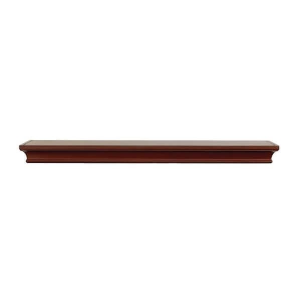 Lewis Hyman 48 in. W x 7.5 in. D x 1.75 in. H Large Mahogany Kingston Floating Shelf