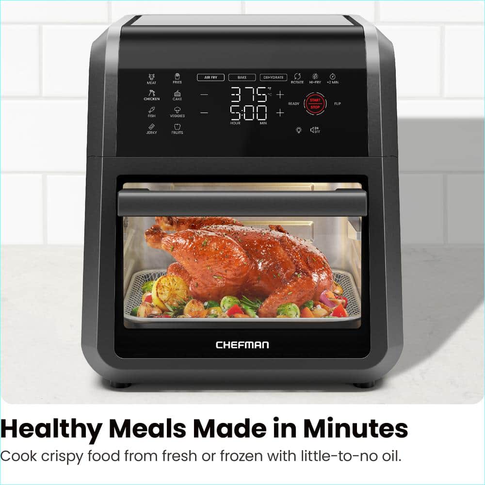 Chefman 12-Quart Black Digital Air Fryer Oven with Touchscreen