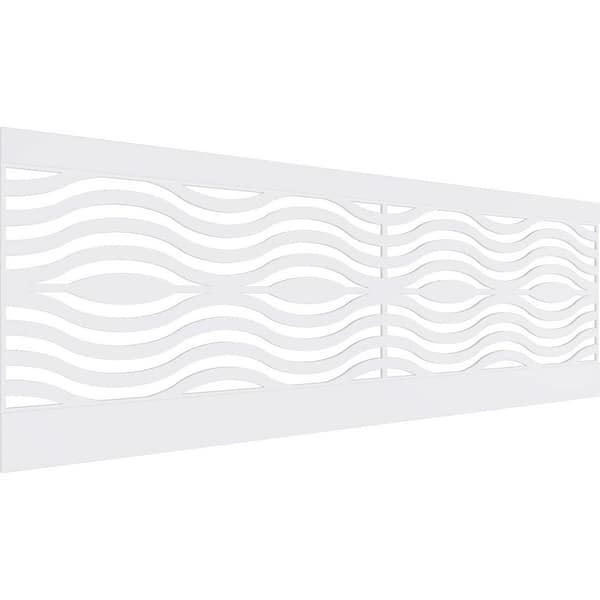 Ekena Millwork 32 in. H x 94-1/2 in. W 21.04 sq. ft. Parker PVC Wainscot Paneling Kit