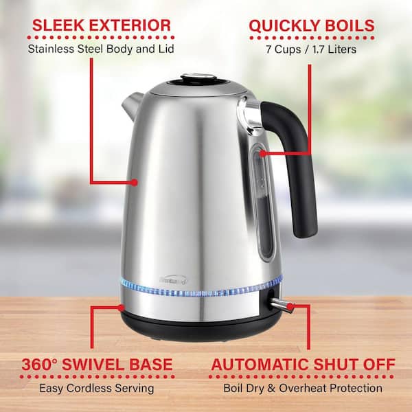 Brentwood Appliances BPA-Free 1-liter Cordless Electric Kettle