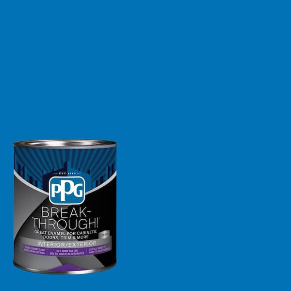 Break-Through! 1 qt. PPG1240-7 Cobalt Glaze Satin Door, Trim & Cabinet Paint
