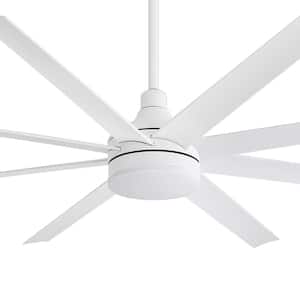 Archer 72 in. Integrated LED Indoor White Ceiling Fans with Light and Remote Control Included