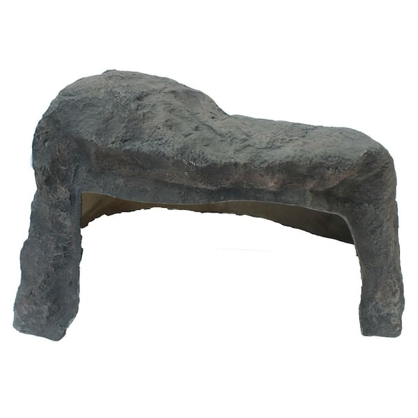 Gardenised Huge Decorative Outdoor Weather Resistant Faux Stone Realistic Sandstone Rock Cave Like Boulder Utility Cover, Diamond