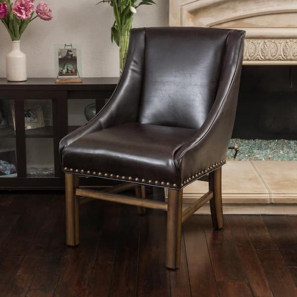 single leather dining chair