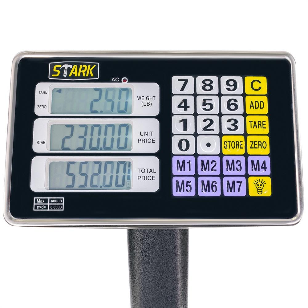 600 lbs Heavy Duty Black Steel Digital Platform Scale
