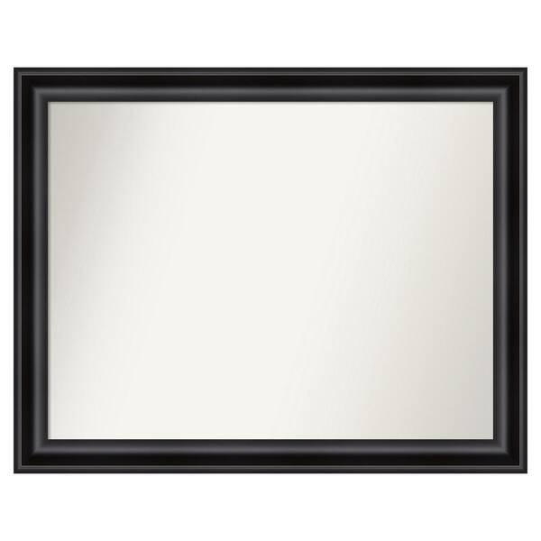 Amanti Art Grand Black 47.75 in. W x 37.75 in. H Custom Non-Beveled Recycled Polystyrene Framed Bathroom Vanity Wall Mirror