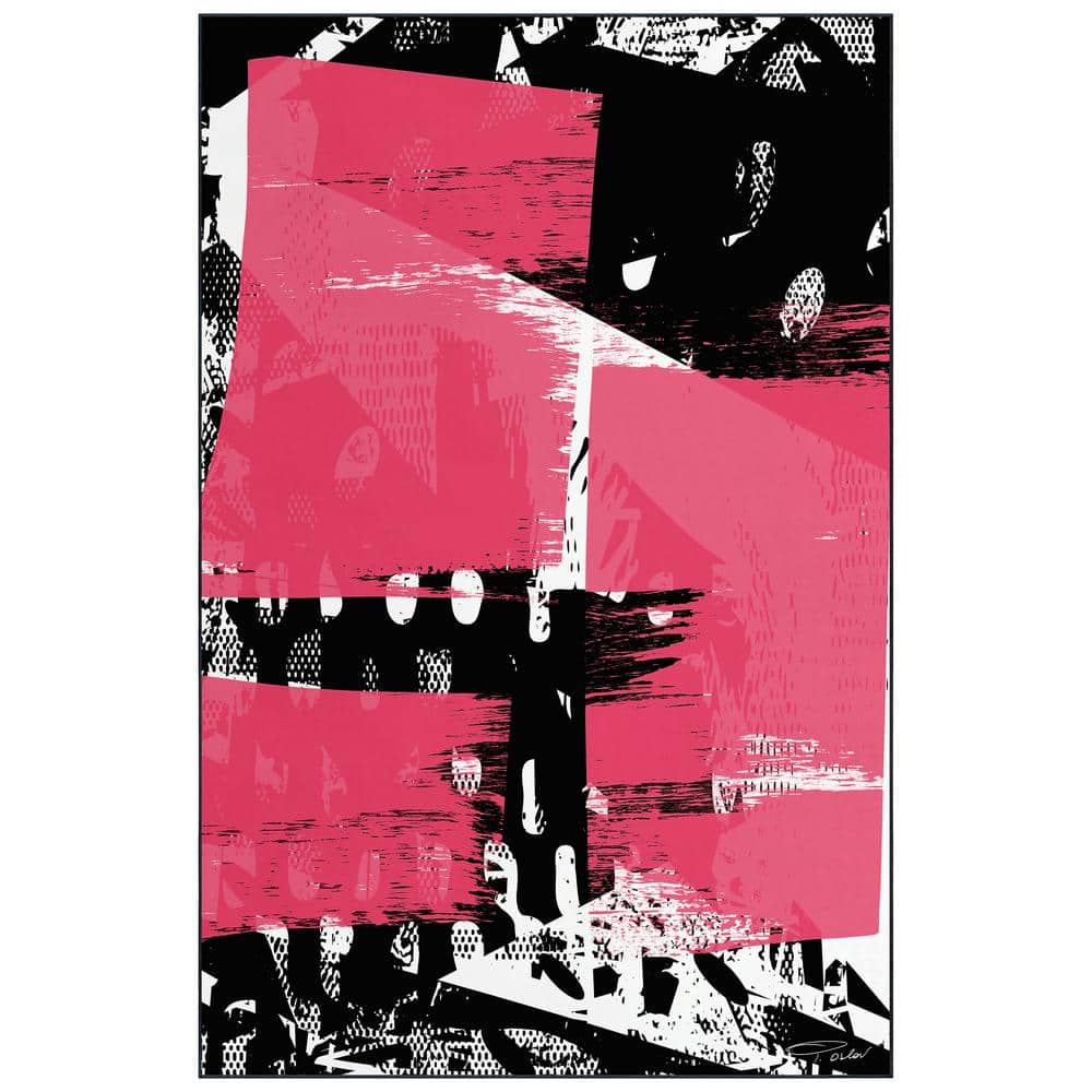 Red and Black 5 ft. x 8 ft. Glitch N II Washable Abstract Art Area Rug price history on PriceWatchPro