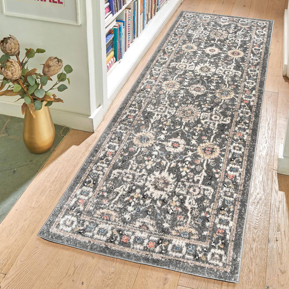 Heirloom Gray Tufted Polypropylene 2'2" x 6' Runner Rug