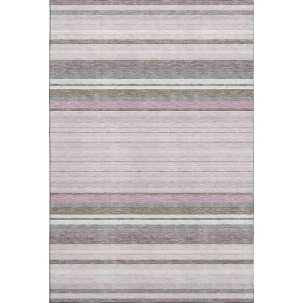 Mayfield Premium Machine Washable Abstract AMF2330 Blush 8 ft. x 10 ft. Area Rug