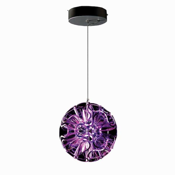 Filament Design Duran 1-Light Ceiling Violet LED Pendant-DISCONTINUED