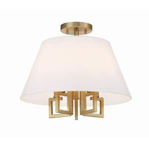 Westwood 16 in. 5-Light Vibrant Gold Flush Mount