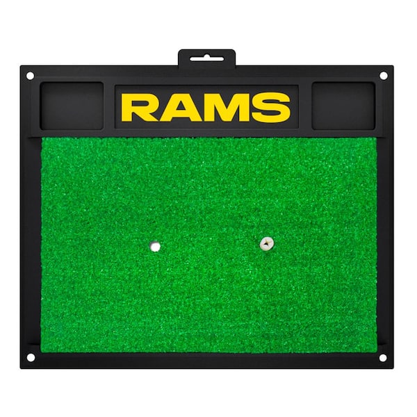 20 x 17 Green & Black NFL Los Angeles Rams Golf Hitting Mat