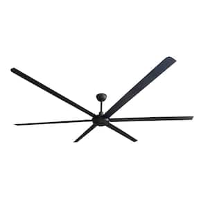 102 in. H Volume Low Speed Outdoor BLDC Big Ceiling Fan in Black with Powerful Brushless DC Motor, Reversible, IR Remote