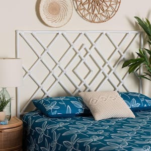 Lavali White Rattan Queen Standalone Headboard