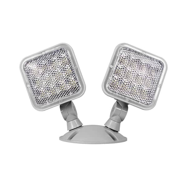 NICOR ECL1v2 29-Watt 3.6-Volt Equivalent Integrated LED Grey Wet-Location Double Remote Emergency Light