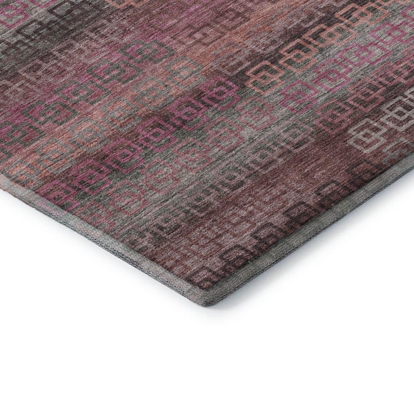 Mayfield Premium Machine Washable Abstract AMF2029 Pink 10 ft. x 14 ft. Area Rug