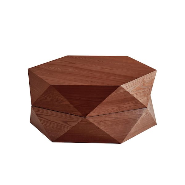 Noble House Stacey 36.61 in. Reddish Brown Specialty Wood Coffee