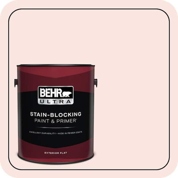 BEHR ULTRA 1 gal. #130A-1 Sweet Nothing Flat Exterior Paint & Primer