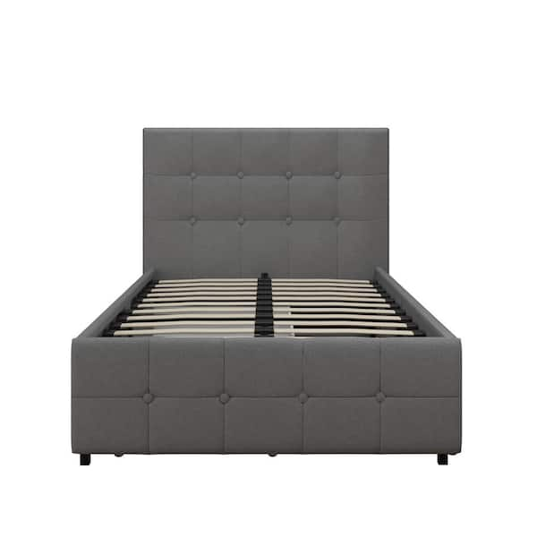 DHP Ryan Gray Linen Queen Upholstered Bed with Storage DE98930 - The Home  Depot