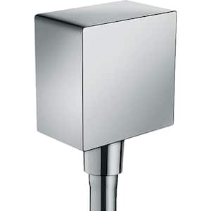 Square Wall Outlet with Check Valve in Chrome