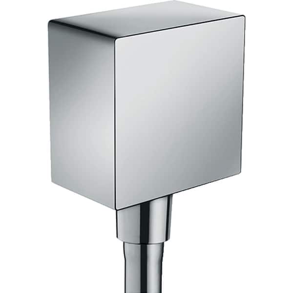 Hansgrohe Square Wall Outlet with Check Valve in Chrome
