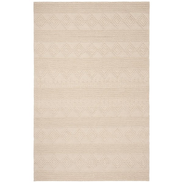 SAFAVIEH Natura Ivory 4 ft. x 6 ft. Striped Diamonds Area Rug