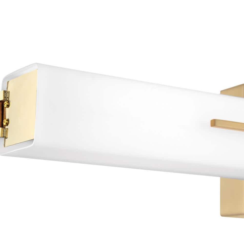 Gemini Aged Brass 22.5" LED Bath Vanity Light with Opal Glass Shade