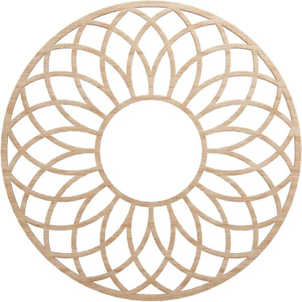 Ekena Millwork 32 in. x 11.625 in. x 0.25 in. Wood Medallion Moulding