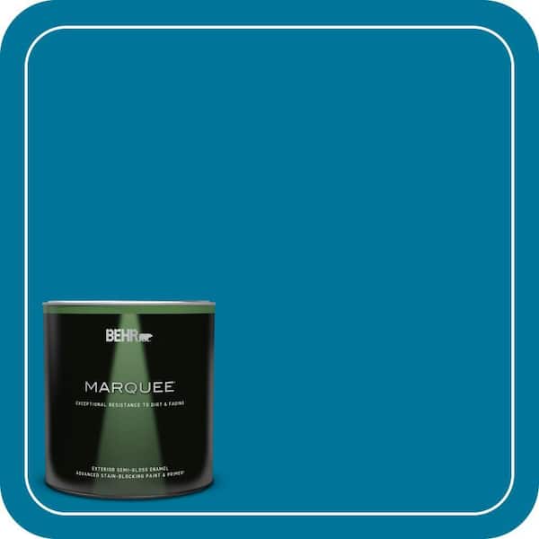 BEHR MARQUEE 1 qt. #P490-7 Mayan Treasure Semi-Gloss Enamel Exterior Paint & Primer
