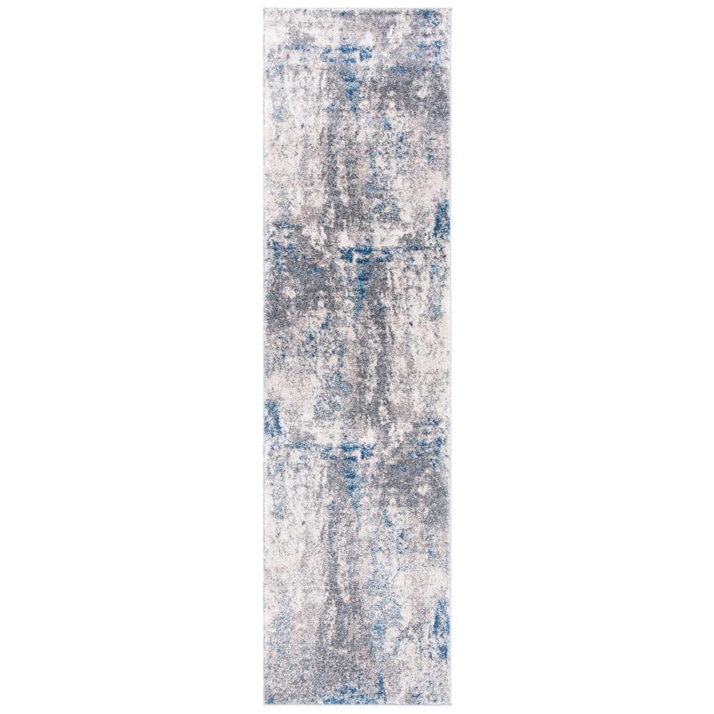 Aston Gray/Navy 2 ft. x 7 ft. Abstract Distressed Geometric Runner Rug price history on PriceWatchPro