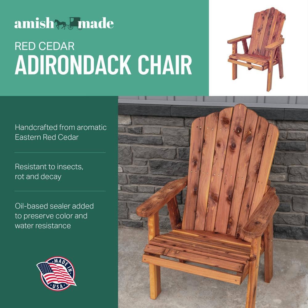 Handcrafted Cedar Stationary Outdoor Chair