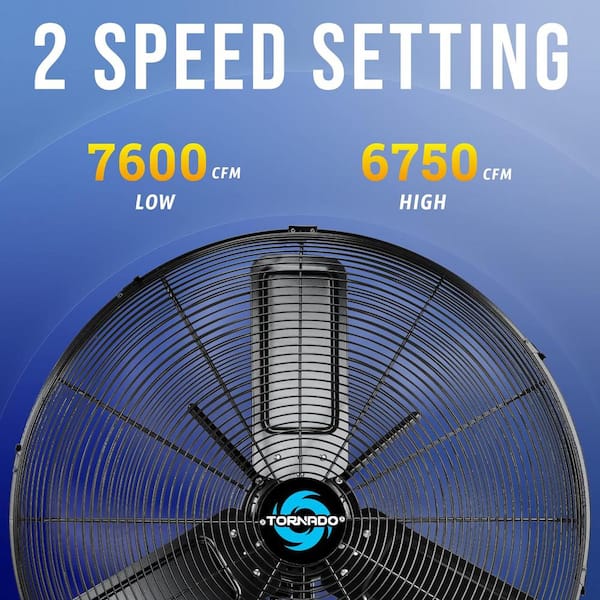 Tornado 24 in. 2-Speed IPX4 Water-Resistant High Velocity Wall Fan