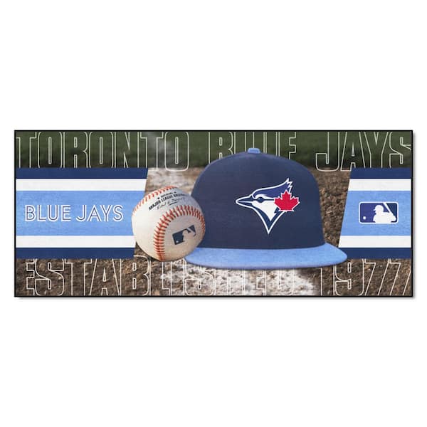 FANMATS Toronto Blue Jays 2.5 ft. x 6 ft. Baseball Runner Area Rug