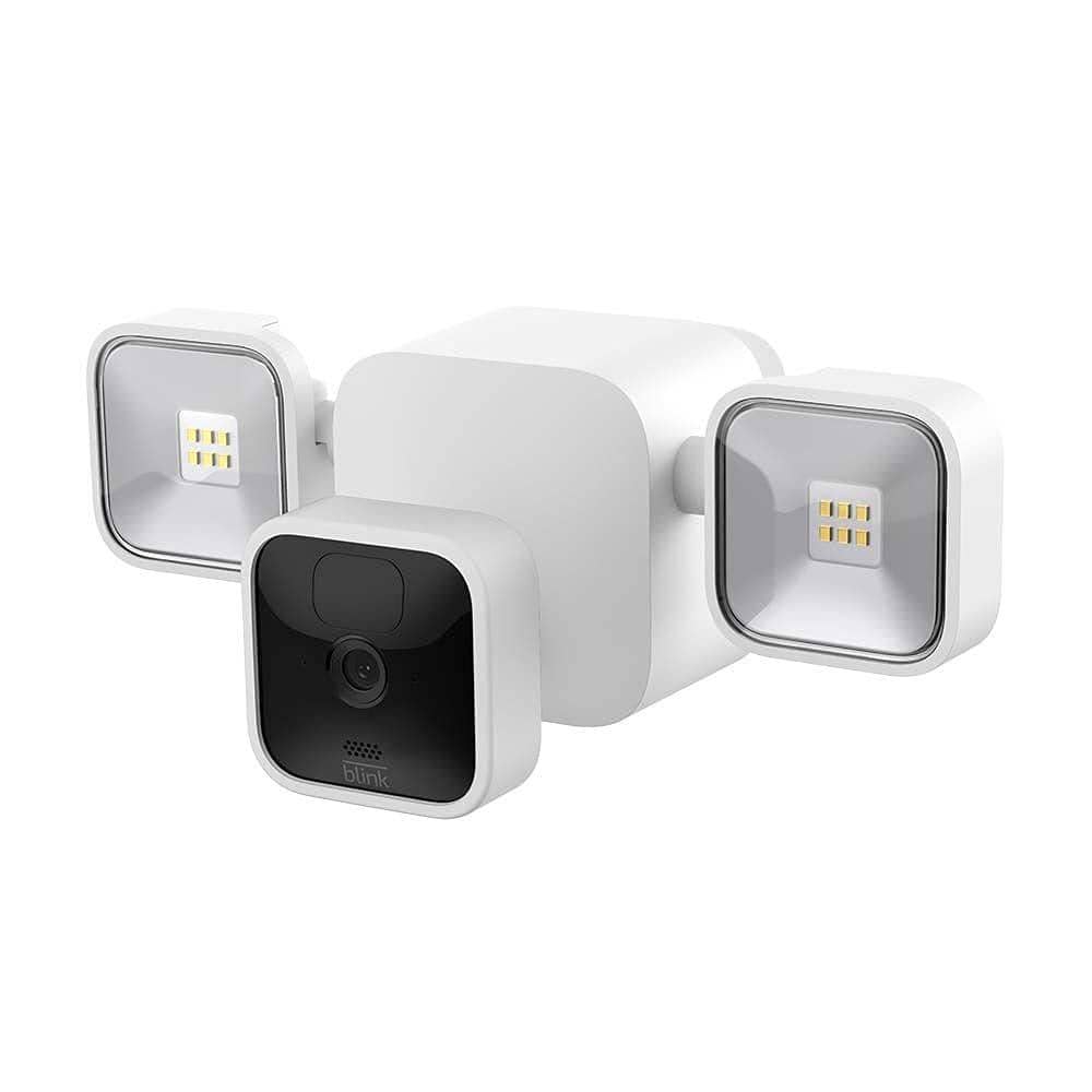 Blink Wireless White Outdoor Integrated LED 1-Camera System Plus Flood Light  B094YXRLCN The Home Depot