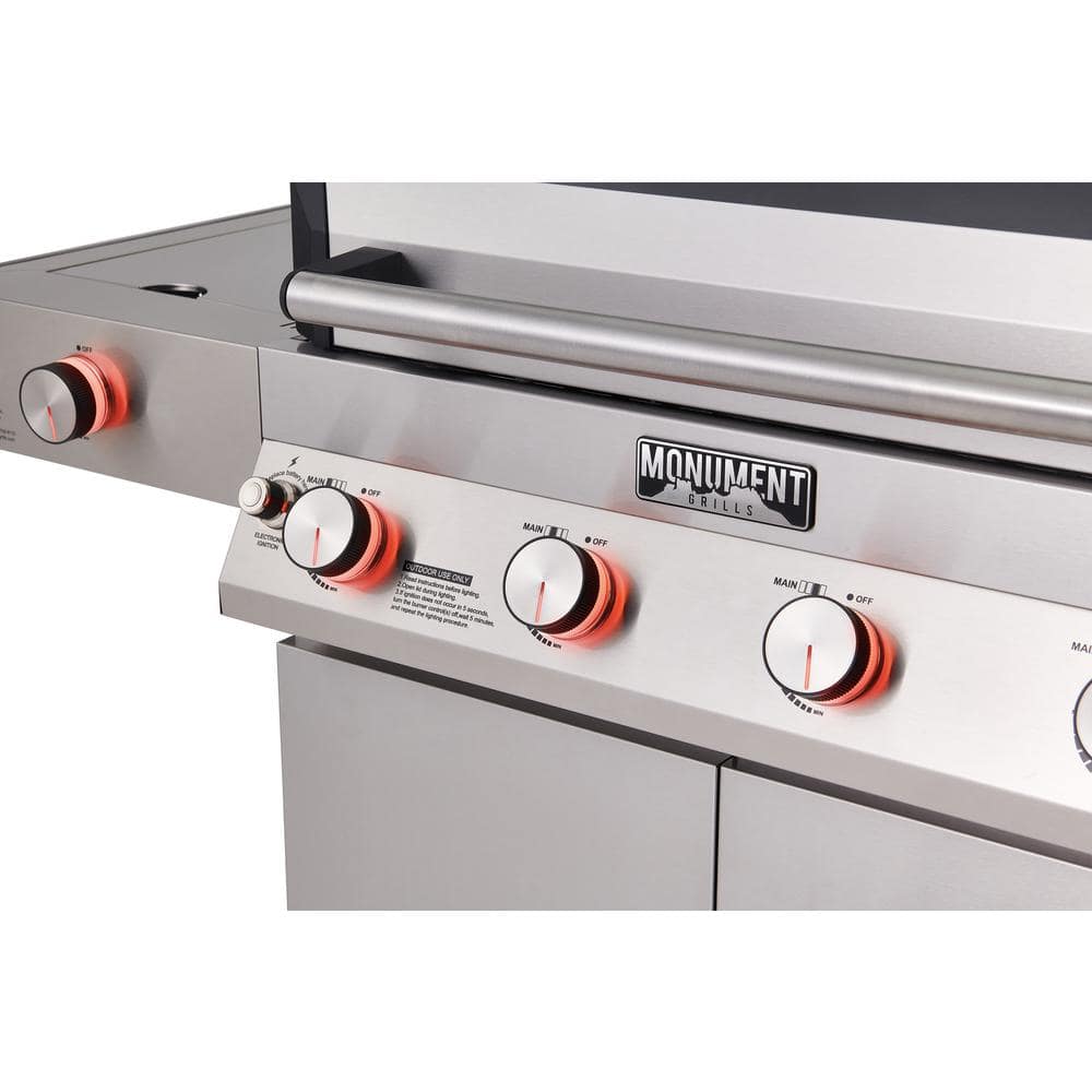 Denali 405 Stainless Steel Propane Gas Grill with Side Burner