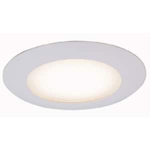 Halo E26 Series 6" White Recessed Light Trim w/ Frosted Glass Lens Wet Rated 