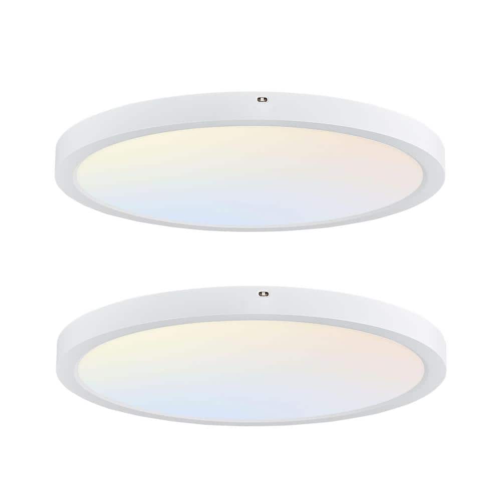 13 in. 1-LED Flush Mount Flat Light, Simple Style, Flicker-free, Suitable f