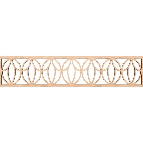 Ekena Millwork Shoshoni Fretwork 0.375 in. D x 46.75 in. W x 10 in. L Red Oak Wood Panel Moulding