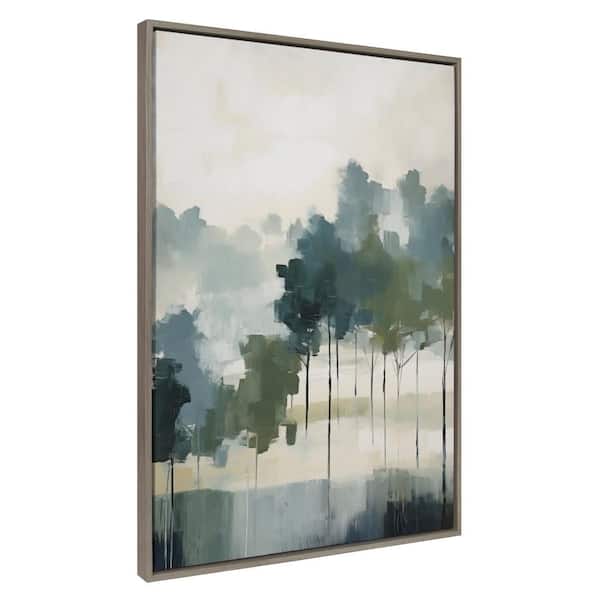 Kate and Laurel Sylvie Whispering Trees I Framed Canvas by Amy Lighthall (Set of 1) Abstract Art Print 31.49 in. x 42.00 in.