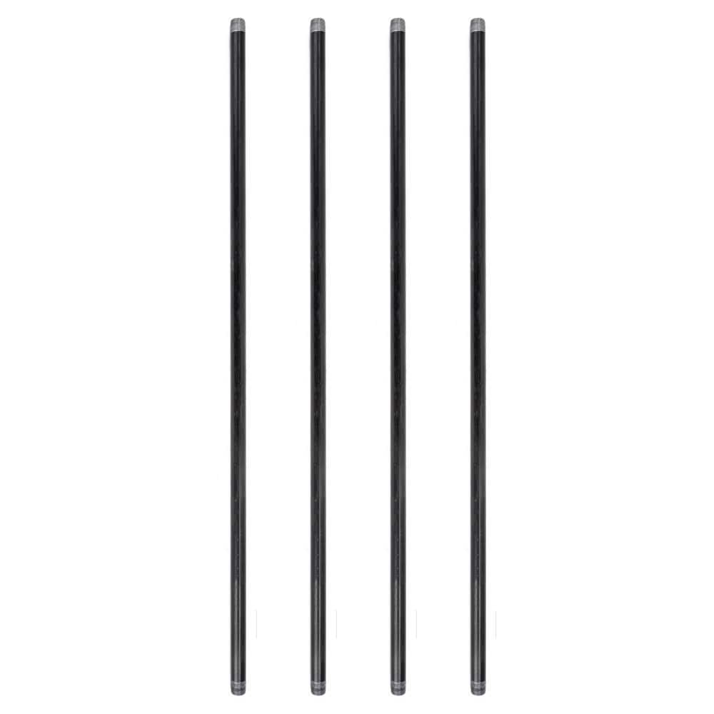 PIPE DECOR 1/2 in. x 36 in. Black Industrial Steel Grey Plumbing Pipe